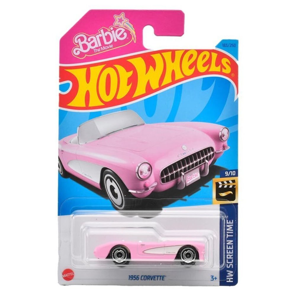 Hot Wheels 2023 Barbie The Movie 1956  Pink Corvette HW Screen Time